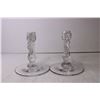 Image 3 : (2) Crystal Candle Holders