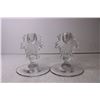 Image 4 : (2) Crystal Candle Holders