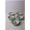 Image 4 : (5) Hand Painted Low Soup Bowls