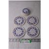 Image 1 : Hand Painted Trinket Box and Plates - Made in Holland