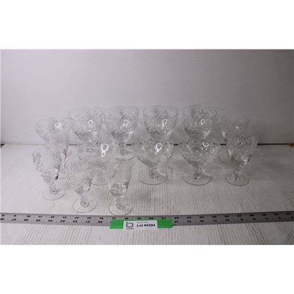 Assorted Crystal Glasses