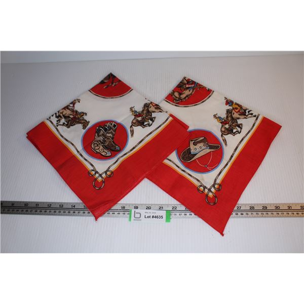 (2) Western Themed Kerchiefs