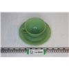 Image 1 : Jadeite Glass Cup & Saucer