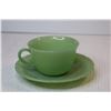 Image 2 : Jadeite Glass Cup & Saucer