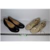 Image 1 : Ladies Black Platform Shoes (size 10) - Ladies Geox Shoes (size 10 1/2")