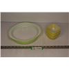 Image 1 : Pyrex Plate - (3) Small Pyrex Dishes