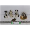 Image 1 : (4) Ceramic Ornaments - Small Brass Dog