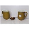 Image 2 : Assorted Denby Items (Plate + Cups + Creamer + Dishes ) + Vintage Ceramic Whistle