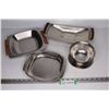 Image 1 : (3) Stainless Steel Trays MCM - Metal Bowl