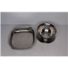 Image 3 : (3) Stainless Steel Trays MCM - Metal Bowl