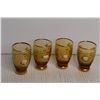 Image 4 : Vintage Hand Carving - (4) Small Ornate Glasses (2) Liqueur Bottles