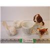 Image 1 : Ceramic Dogs, (2) Doves and Peter Rabbit Mug