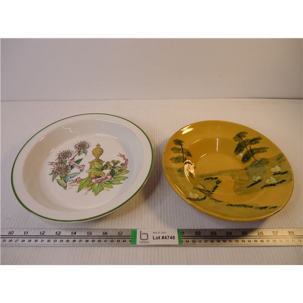 Royal Worcester Pie Plate and Made in Italy Soup Bowl