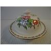 Image 2 : Crown Staffordshire Pagoda Round Covered Mini Butter Dish and (2) Candle Holders