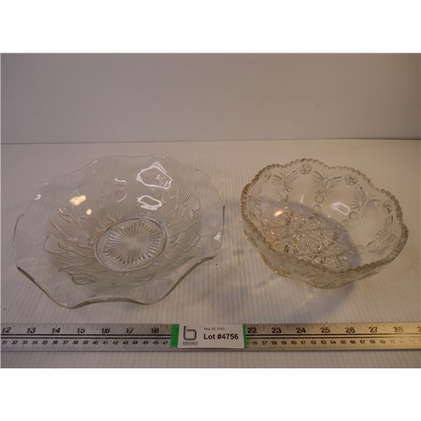 (2) Glassware Bowls