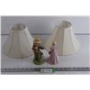 Image 1 : (2) Lamp Shades+ (2) Figurines