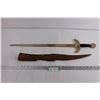 Image 1 : Black Handled Sword From Spain + Wooden Sword From Tahiti (Over 50 Years old)