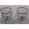 Image 5 : (2) Large Beer Mugs 75th Gold Rims Anniversary+ (2) Large Olympic Brandy Snifters 188 Gold Rims+ (1)
