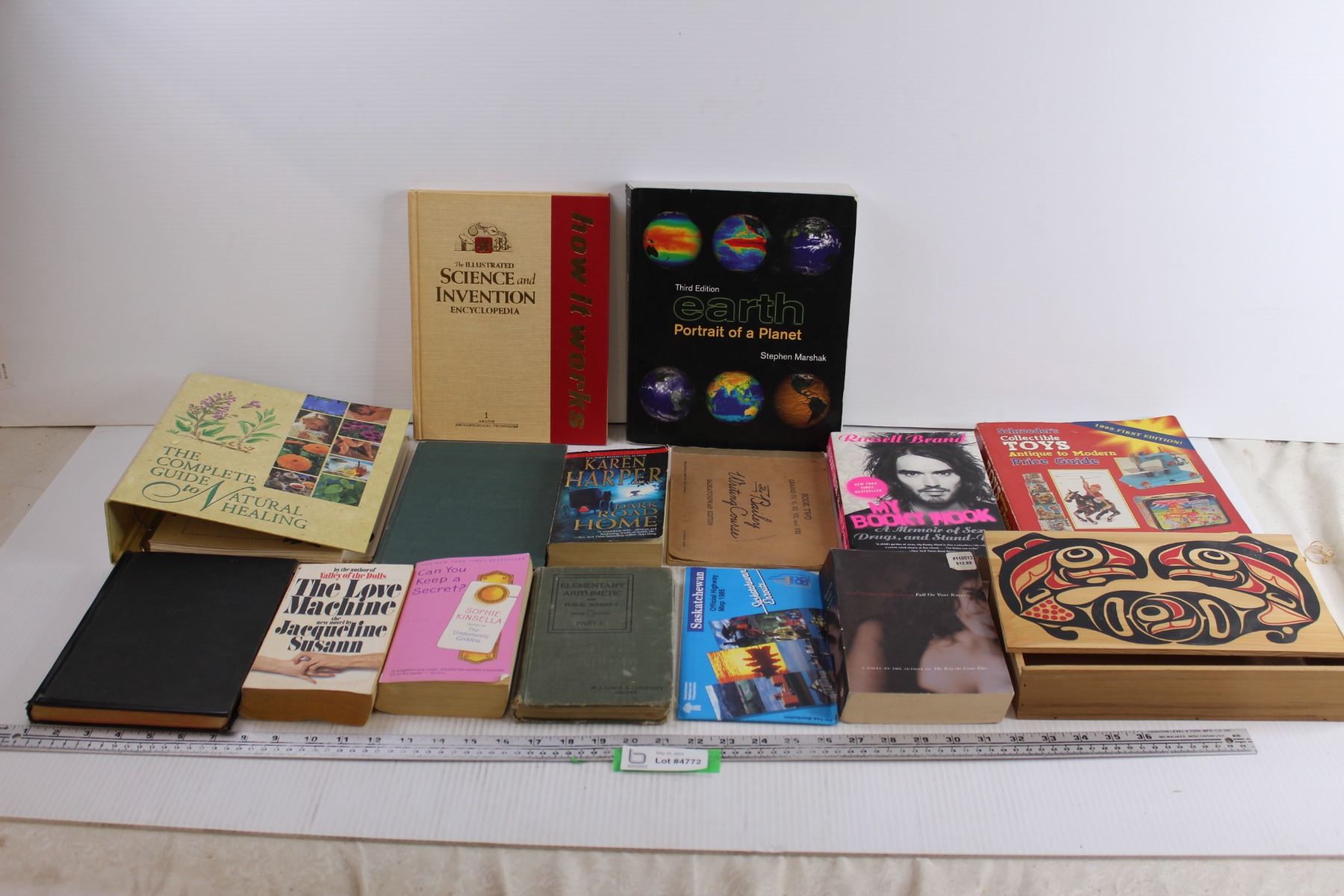 Lot of Books+ Wooden Container