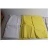 Image 3 : Dozens of White + Yellow Plastic Table Covers/ Runners for Weddings/Parties