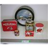 Image 1 : Lot of 6 Collector Tin (Coca-Cola Mini Lunch Box, Strawberry Shortcake, Etc.)