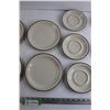 Image 3 : (6) Bread Stoneware+ Butter Plates +(6) Saucers (Microwave/Oven/Dishwasher safe)