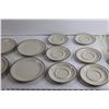 Image 5 : (6) Bread Stoneware+ Butter Plates +(6) Saucers (Microwave/Oven/Dishwasher safe)