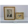 Image 1 : (2) Framed Vintage Pieces (Photo and Embroidery)
