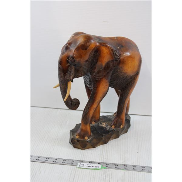 Wood Elephant Carving (Large)