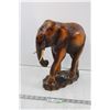 Image 1 : Wood Elephant Carving (Large)