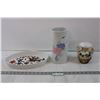 Image 1 : (2) Vases + Ceramic Dish