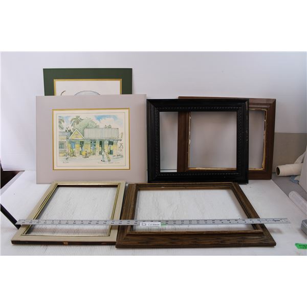 (5) Large Frames + (2) Matted Pictures