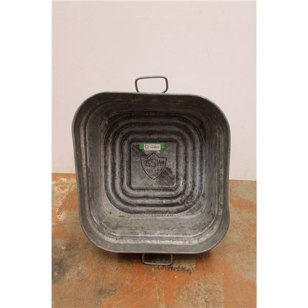 *GSW Galvanized Washtub - 20  x 20  x 12 