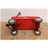 Image 6 : *Vintage Red Metal Kids Wagon