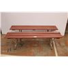 Image 1 : *2x Bid Price-- (2) Wooden Benches (can be folded flat for storage)
