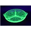Image 1 : Divided Uranium Glass Tray (Chipped)