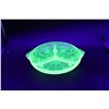 Image 2 : Divided Uranium Glass Tray (Chipped)