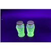 Image 1 : Uranium Glass Salt and Pepper Shakers