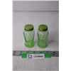Image 3 : Uranium Glass Salt and Pepper Shakers