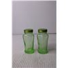 Image 4 : Uranium Glass Salt and Pepper Shakers