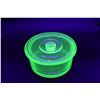 Image 1 : Uranium Glass Candy Dish with Lid (Chipped)