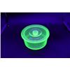 Image 2 : Uranium Glass Candy Dish with Lid (Chipped)