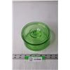 Image 3 : Uranium Glass Candy Dish with Lid (Chipped)