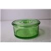 Image 4 : Uranium Glass Candy Dish with Lid (Chipped)
