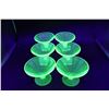Image 1 : (2x Bid Price) (6) Uranium Glass Sherbet Bowls
