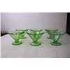 Image 3 : (2x Bid Price) (6) Uranium Glass Sherbet Bowls