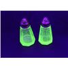 Image 1 : Uranium Glass Salt and Pepper Shakers