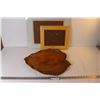 Image 1 : Glass Frame - Wooden Frame - Large Monkey Pod Wooden Tray