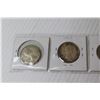 Image 3 : (4) Silver Canadian 50 Cent Pieces ( 1951- 52 - 53 - 58)