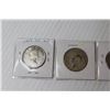 Image 3 : (4) Silver Canadian 50 Cent Pieces ( 1941- 44 - 51 - 53)